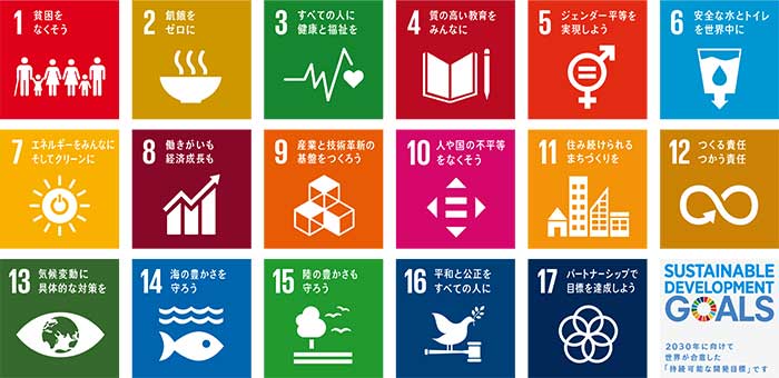SDGs 持続可能な17分野の開発目標