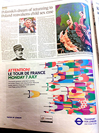 2014年７月２日付　タイムズ紙に掲載されたツール・ド・フランスの広告